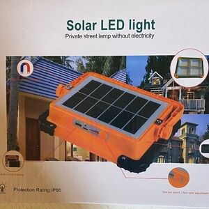 Orange Solar LED Light